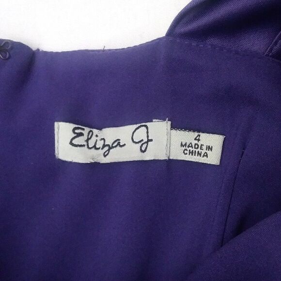 ELIZA J One-Shoulder Embellished Cocktail Sheath Dress Formal Party Wedding Sz 4 - Picture 9 of 11